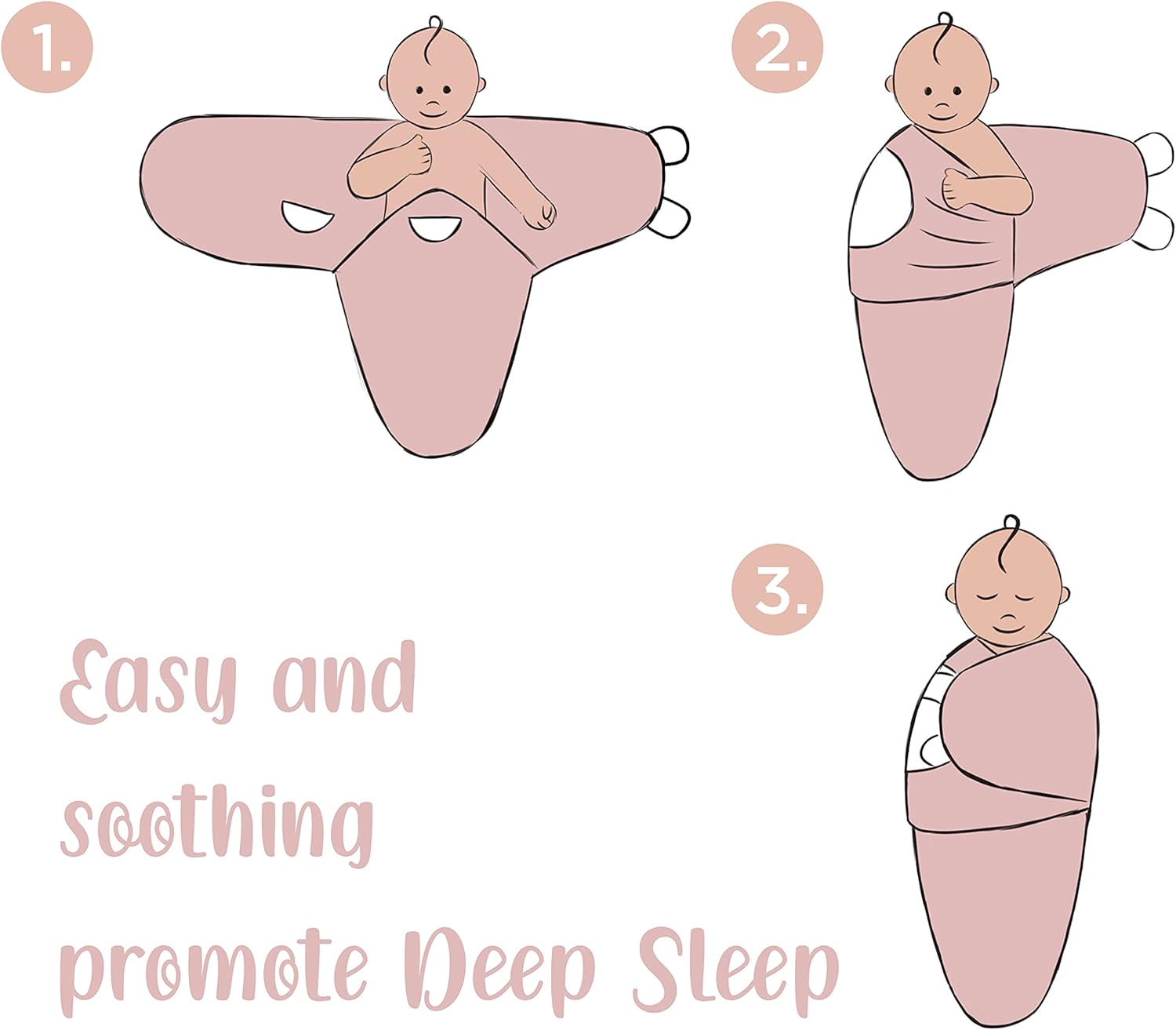 Bum Chicoo Newborn Baby Swaddle wrap – Pack of 3 Swaddle wrap Made of Pure Organic Cotton for 0-3 Months Baby - Image 2